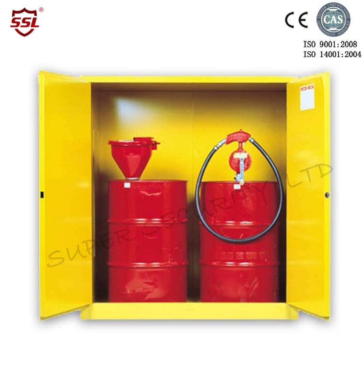 Armário de armazenamento corrosivo do cilindro químico perigoso de aço 3 pontos quetravam para líquidos inflamáveis